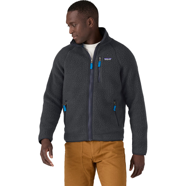 Patagonia ジャケット　ブルー/グレー Patagonia Retro Deep Pile Fleece Anorak 1/4 Zip Hoodie Blue Men's