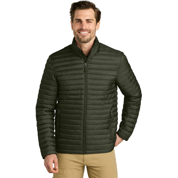 EDDIE BAUER / ジャケット/M/--/GRN/無地 Eddie Bauer Men's Olive Green Packable Quilted Full-Zip