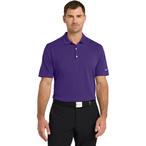 Corporate Logo Nike Men's Court Purple Dri-FIT Micro Pique 2.0 Polo
