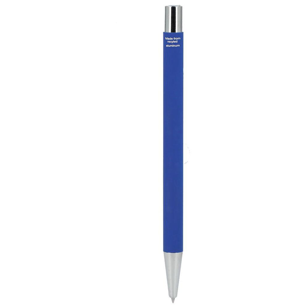 Bullet Blue Maxi Recycled Aluminum Soft Touch Gel Pen