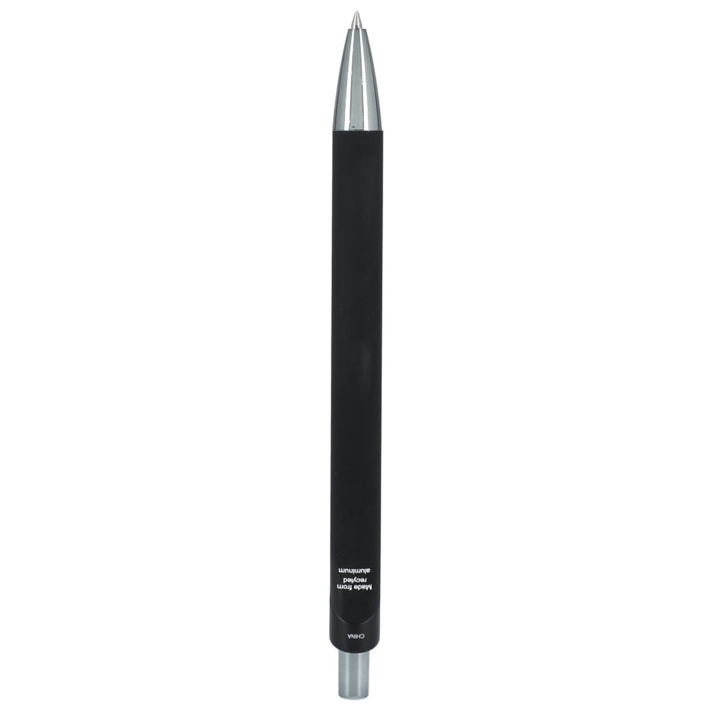 Bullet Black Metallic Recycled Aluminum Soft Touch Gel Pen