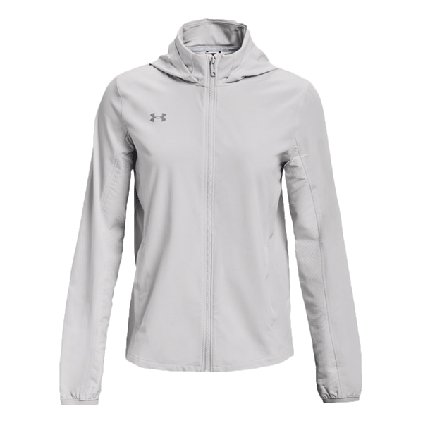 Under Armour Women's Halo Gray Squad 3.0 WarmUp Full Zip Jacket