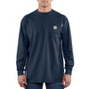 Carhartt Men's Tall Dark Navy Flame-Resistant Carhartt Force Cotton L/S T-Shirt