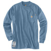 Carhartt Men's Medium Blue Flame-Resistant Carhartt Force Cotton L/S T-Shirt