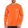 Carhartt Men's Orange Force Cotton L/S T-Shirt
