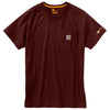 Carhartt Men's Red Brown Heather Force Cotton Short Sleeve T-Shirt