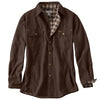 Carhartt Men's Dark Brown Weathered Canvas Shirt Jacket
