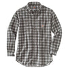 Carhartt Men's Grey Flame-Resistant Classic Plaid Shirt