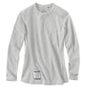 Carhartt Women's Light Grey Flame-Resistant Force Cotton Long Sleeve T Shirt