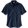 Carhartt Men's Navy Foreman Solid Short Sleeve Work Shirt