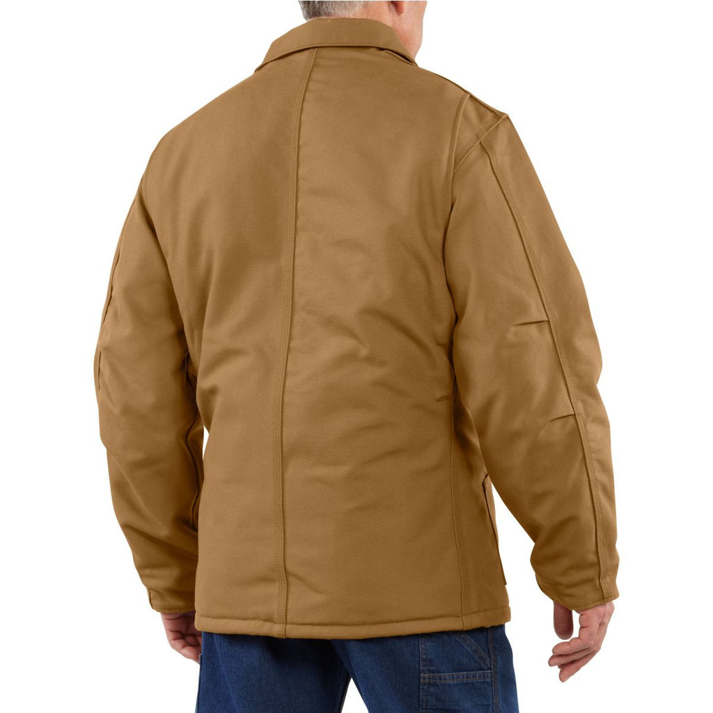 Carhartt Men's Tall Brown Flame-Resistant Duck Traditional Coat