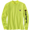 Carhartt Men's Brite Lime High Visibility Force Color Enhanced Graphic Long Sleeve T-Shirt