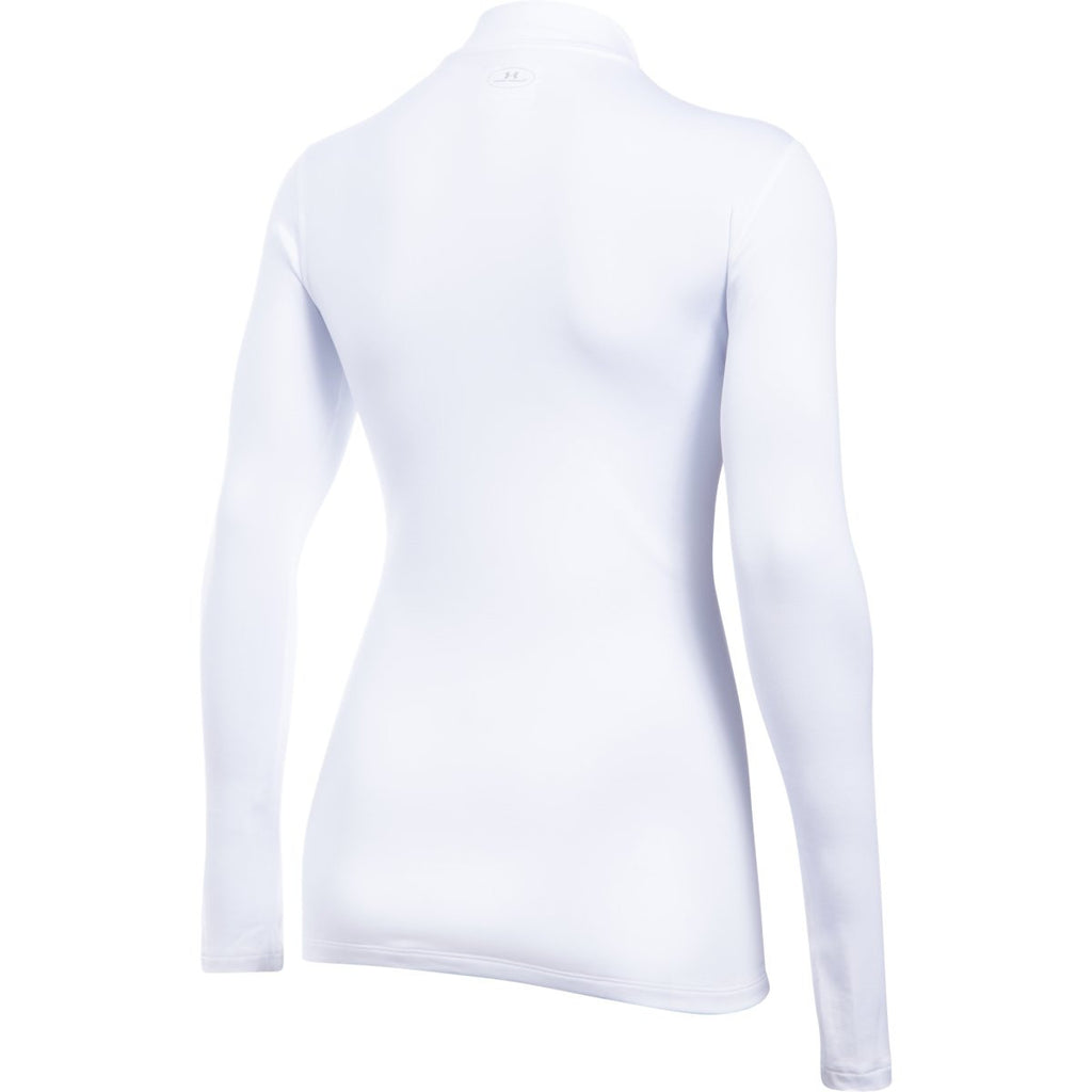 Under Armour Women's White ColdGear Fitted L/S Mock