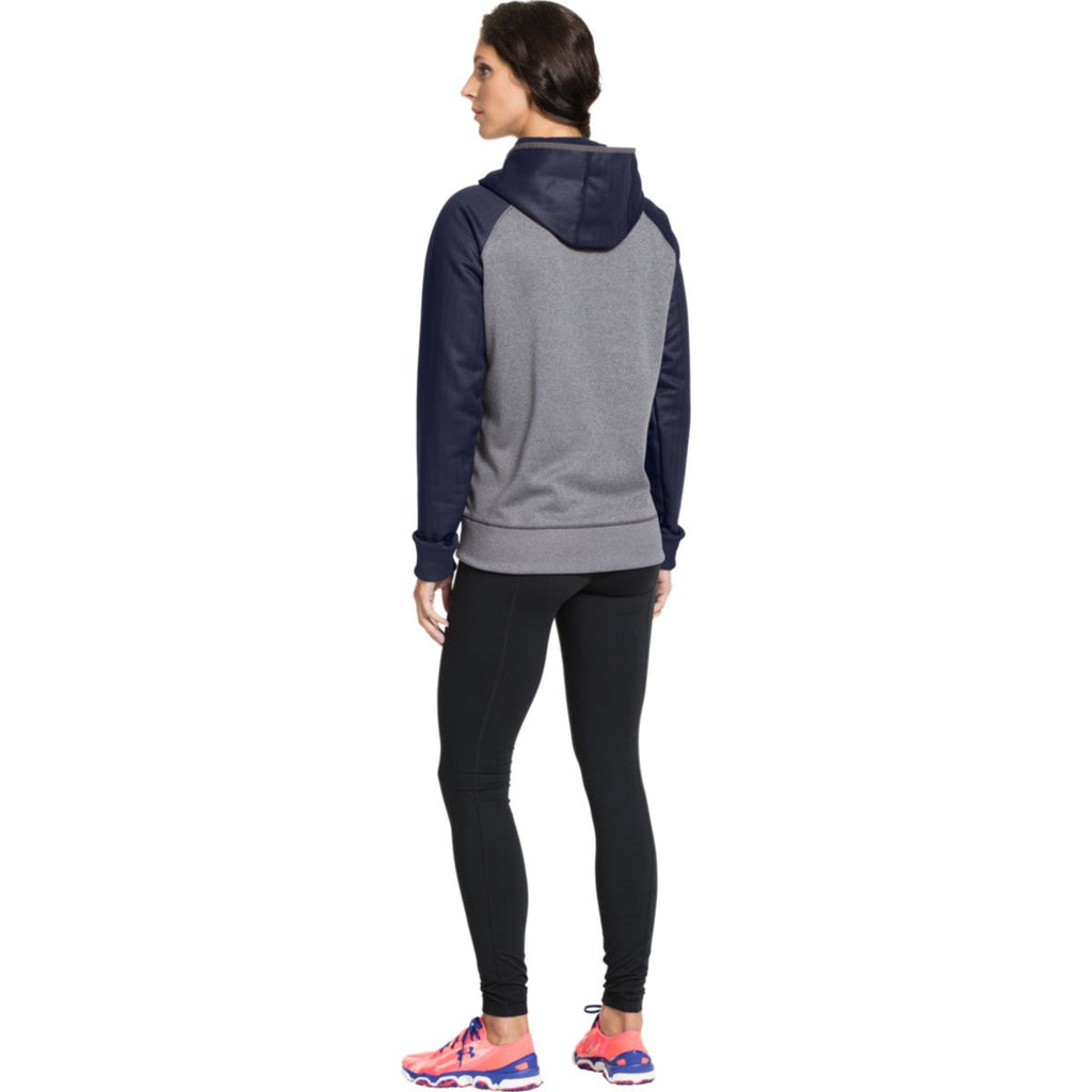 Under Armour Women's Carbon Heather/Midnight Navy Storm AF Colorblock Hoodie