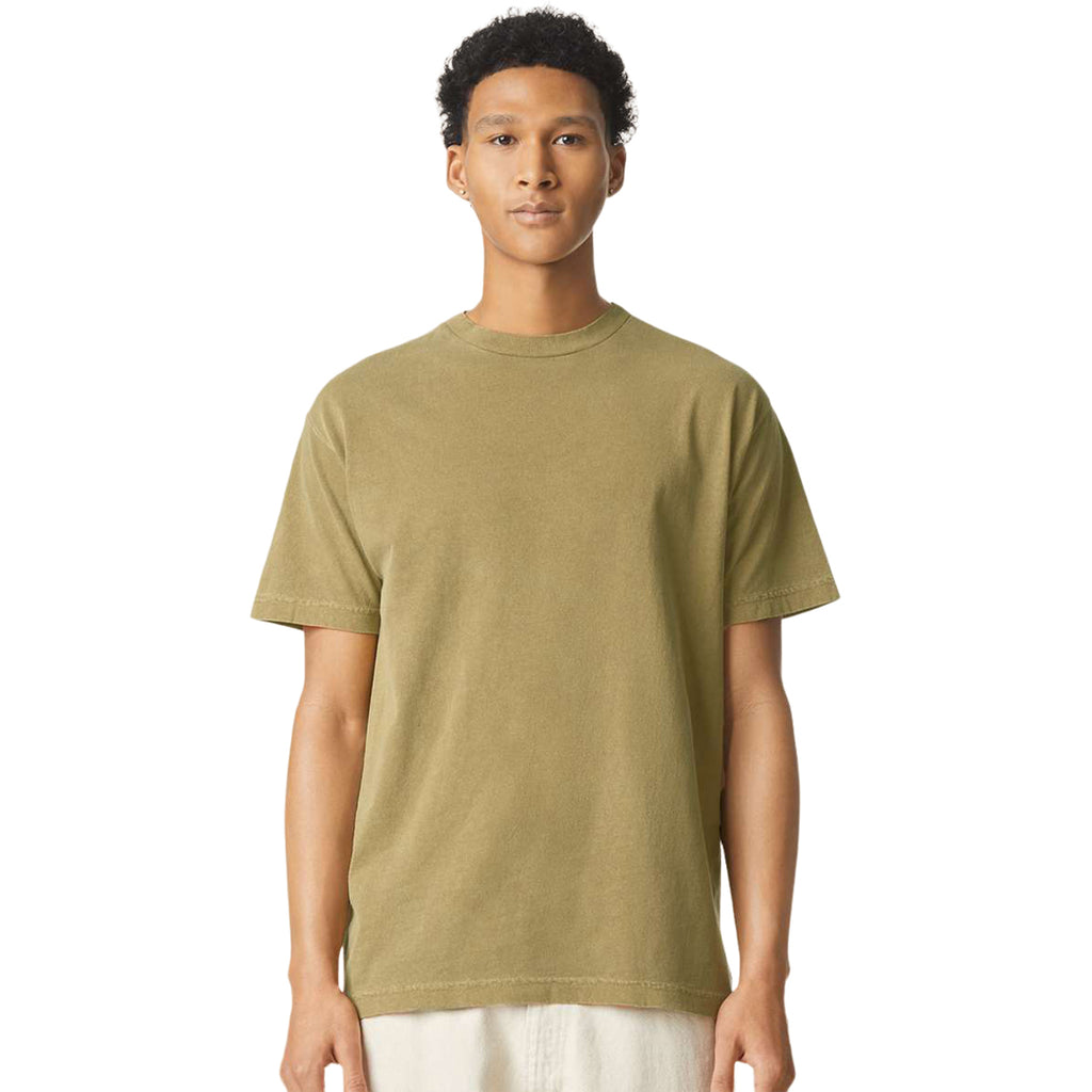 American Apparel Unisex Faded Army Garment Dyed Heavyweight Cotton Tee