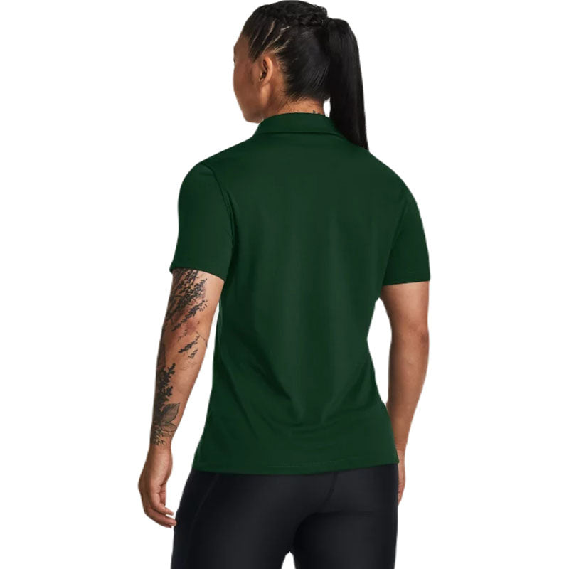 Under Armour Women's Forest Green/White Tech Team Polo