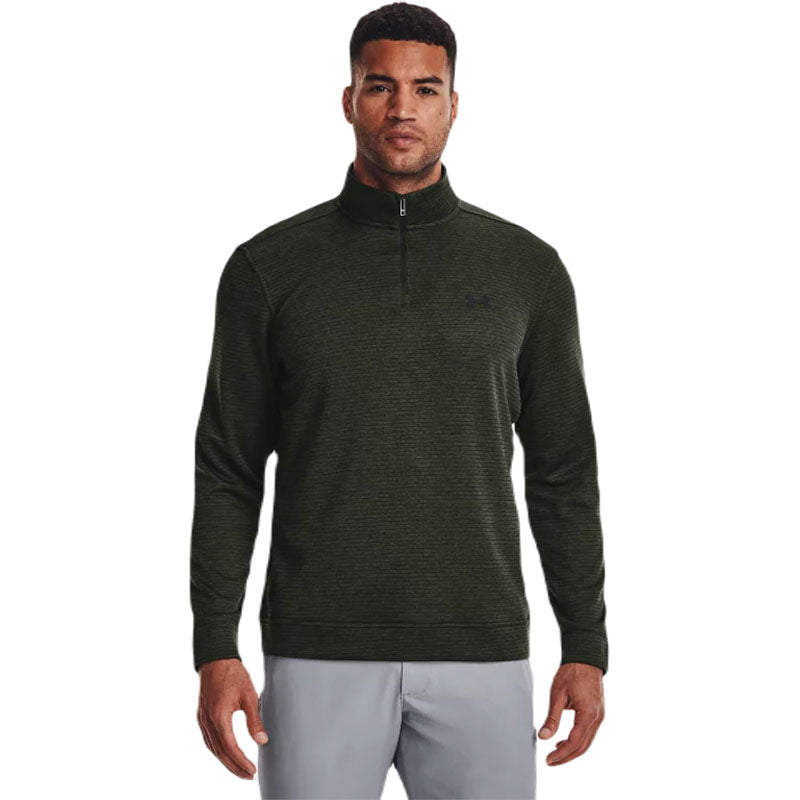 Under Armour Men's Baroque Green/Black Storm SweaterFleece 1/4 Zip