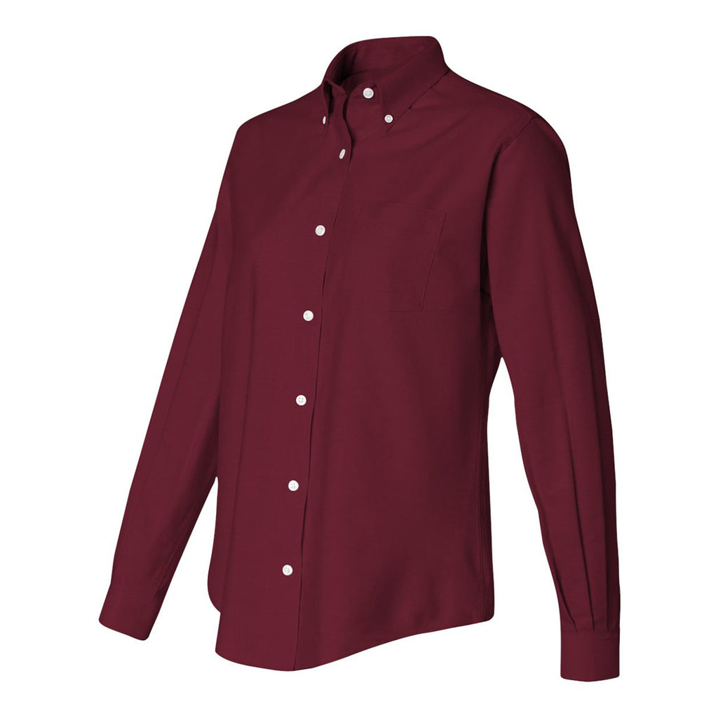 Van Heusen Women's Cayenne Long Sleeve Oxford Shirt-Alpha Sized