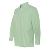 Van Heusen Men's Green Chicory Gingham Long Sleeve Dress Shirt