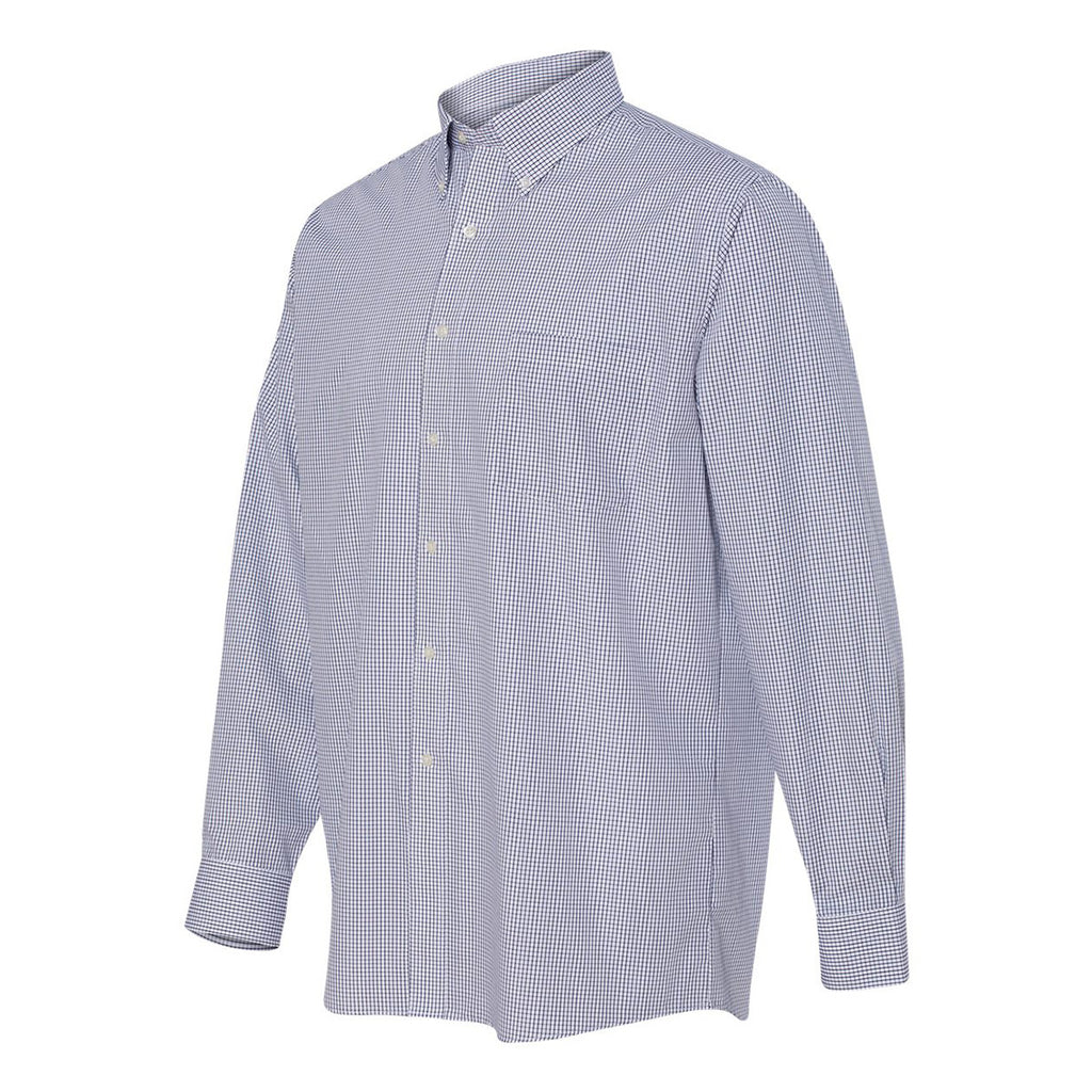 Van Heusen Men's Blue Frost Coolest Comfort Check Long Sleeve Shirt