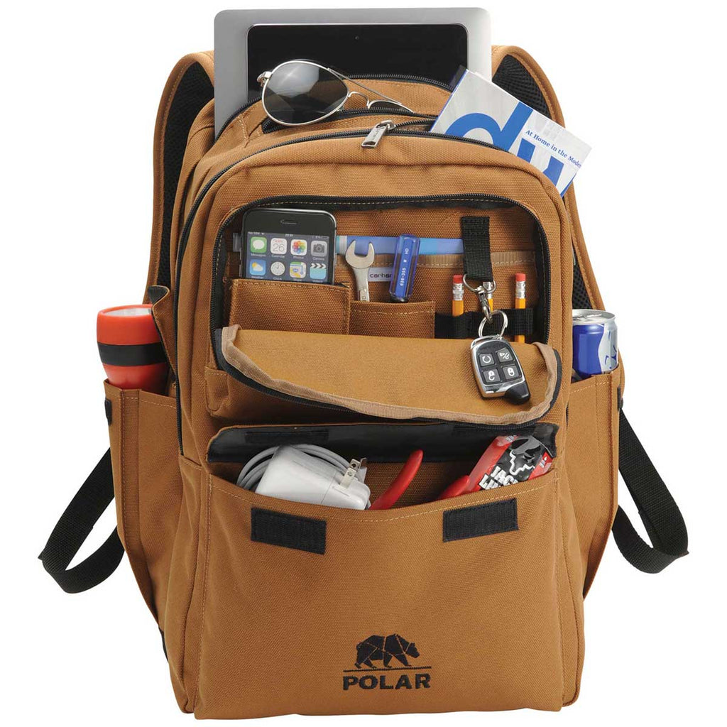 Carhartt Brown Signature Premium 17" Computer Backpack