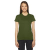 American Apparel Women's Olive Fine Jersey Short-Sleeve T-Shirt