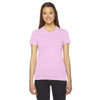 American Apparel Women's Pink Fine Jersey Short-Sleeve T-Shirt