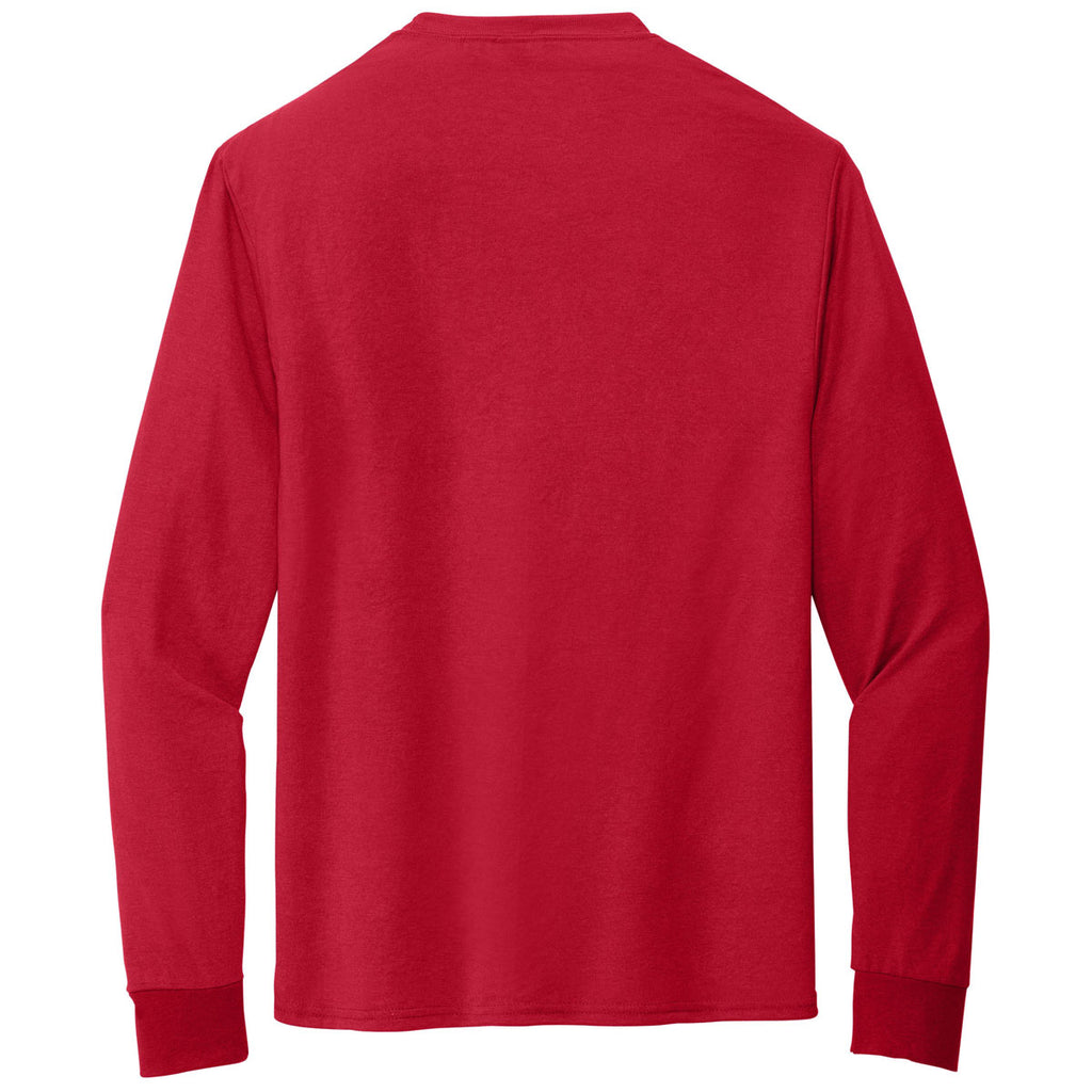 Jerzees Unisex True Red Dri-Power 100% Polyester Long Sleeve T-Shirt