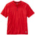 40 Grit Men's Flame Red Short Sleeve Henley T-Shirt