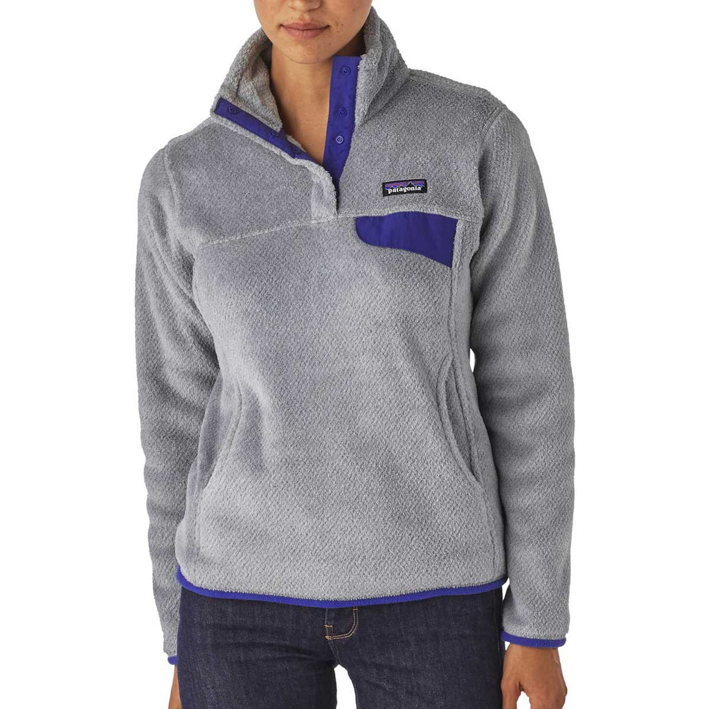 Patagonia Women's Tailored Grey/Harvest Moon Blue Re-Tool Snap-T Fleece Pullover