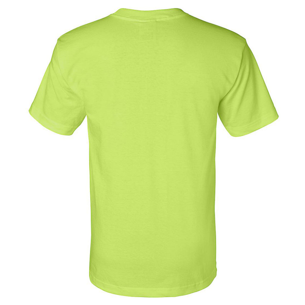 Bayside Men's Lime Green Union-Made Short Sleeve T-Shirt