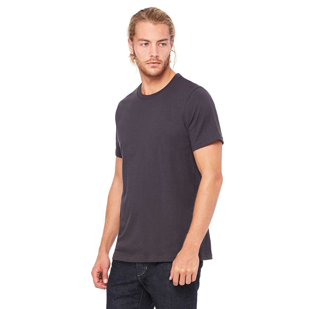 Bella + Canvas Unisex Dark Grey Jersey Short-Sleeve T-Shirt