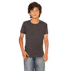 Bella + Canvas Youth Charcoal Black Triblend Jersey Short-Sleeve T-Shirt