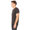 Bella + Canvas Unisex Charcoal Black Triblend Short-Sleeve V-Neck T-Shirt