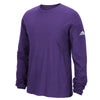 adidas Men's Purple Long Sleeve Logo Tee