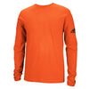 adidas Men's Orange Long Sleeve Logo Tee