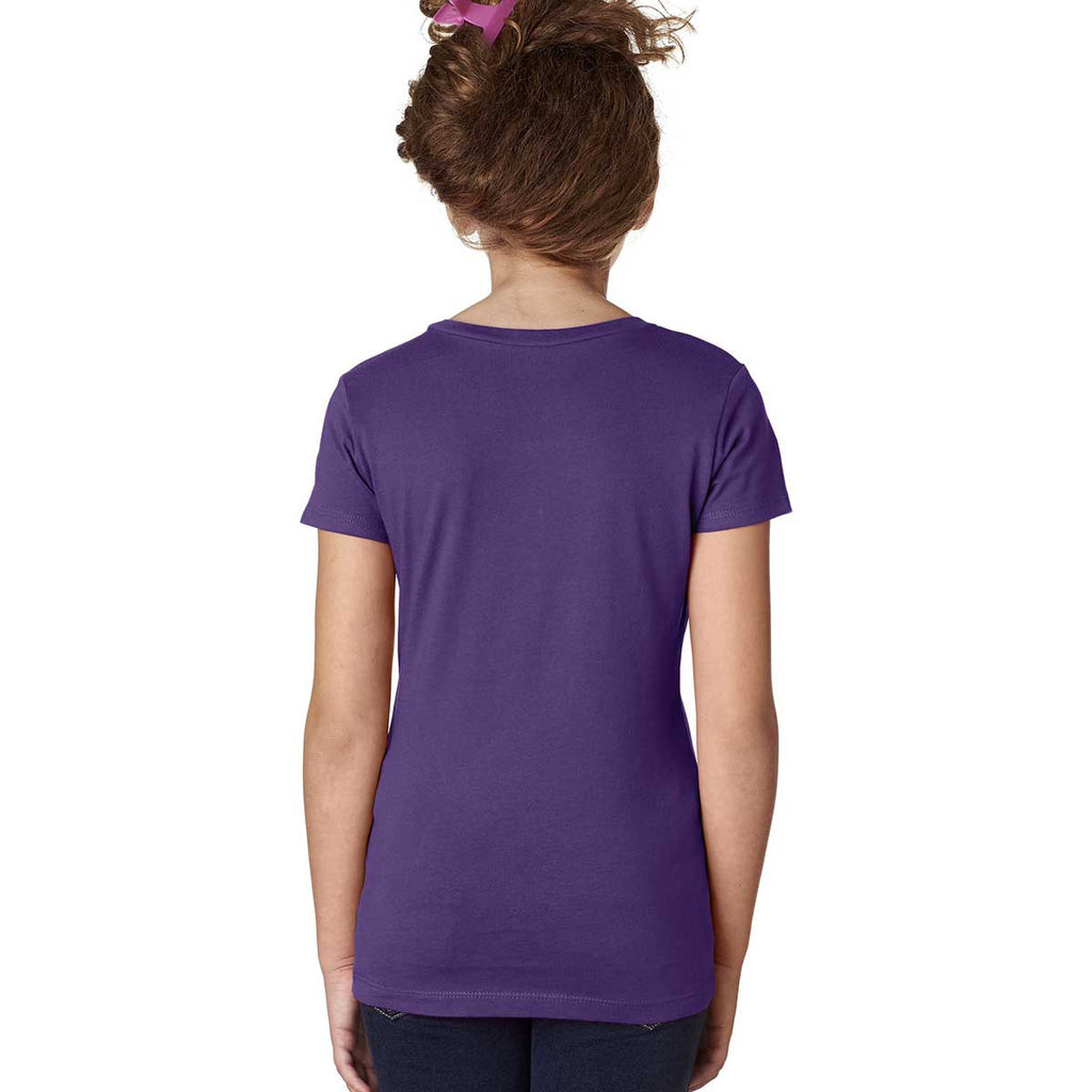 Next Level Girl's Purple Rush Adorable V-Neck Tee