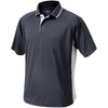 Charles River Men's Slate Grey/White Color Blocked Wicking Polo
