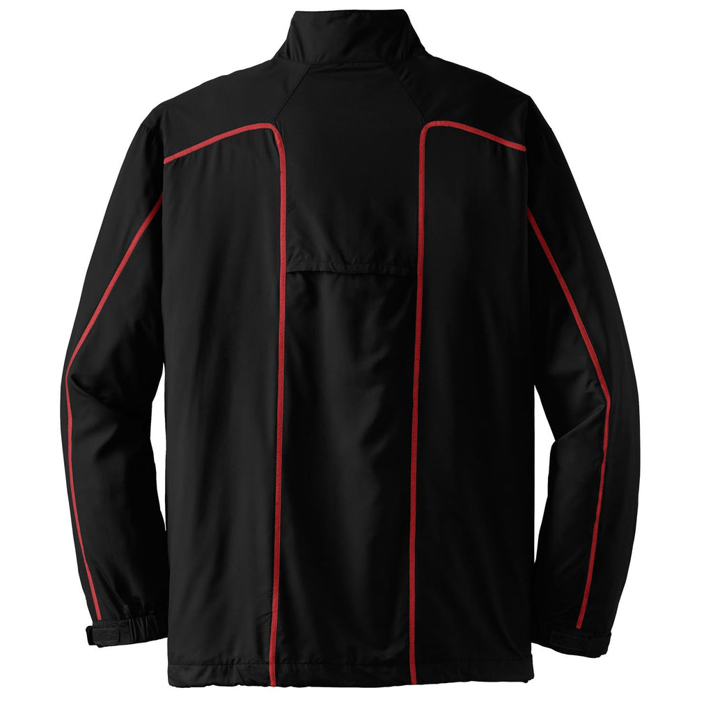 Nike Golf Men's Black/Red Quarter Zip Wind Jacket