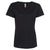 Next Level Women's Black Fine Jersey Relaxed V T-Shirt
