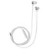 Gemline White Bolt Ear Buds with Mic & Volume Control