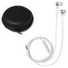 Gemline White Bolt Ear Buds with Mic & Volume Control