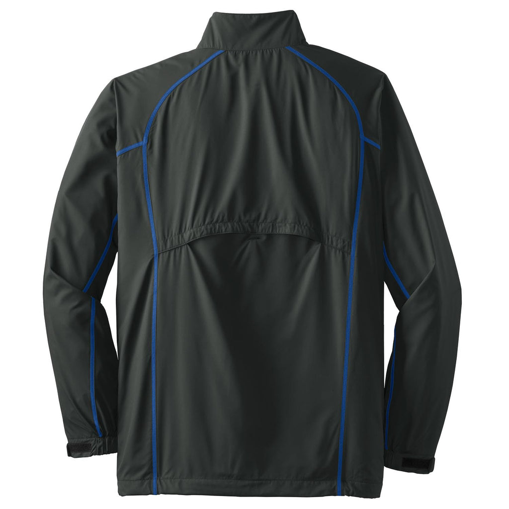 Nike Golf Men's Dark Grey/Royal Blue Full-Zip Wind Jacket