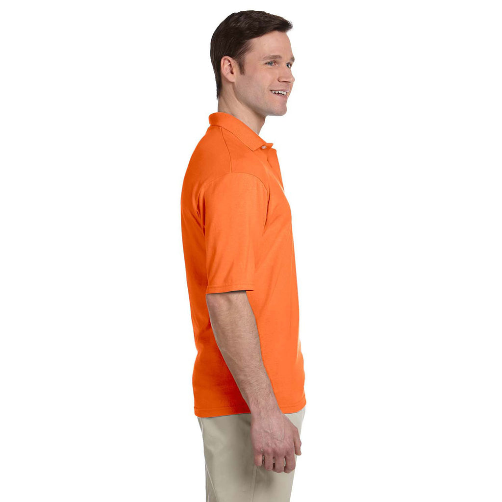 Jerzees Men's Safety Orange 5.6 Oz Spotshield Pocket Jersey Polo