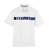 Nike Men's White Dri-FIT S/S Chest Stripe Print Polo