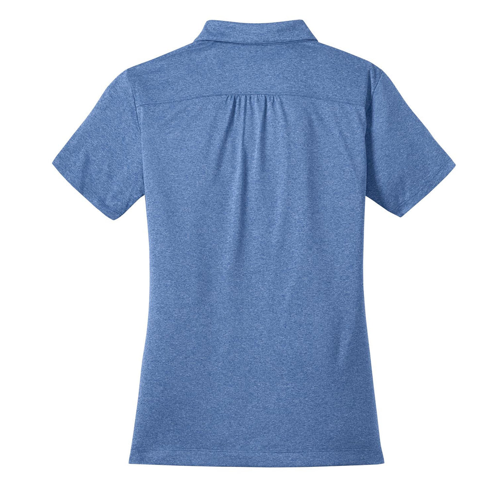 Nike Women's Royal Blue Dri-FIT Short Sleeve Heather Polo