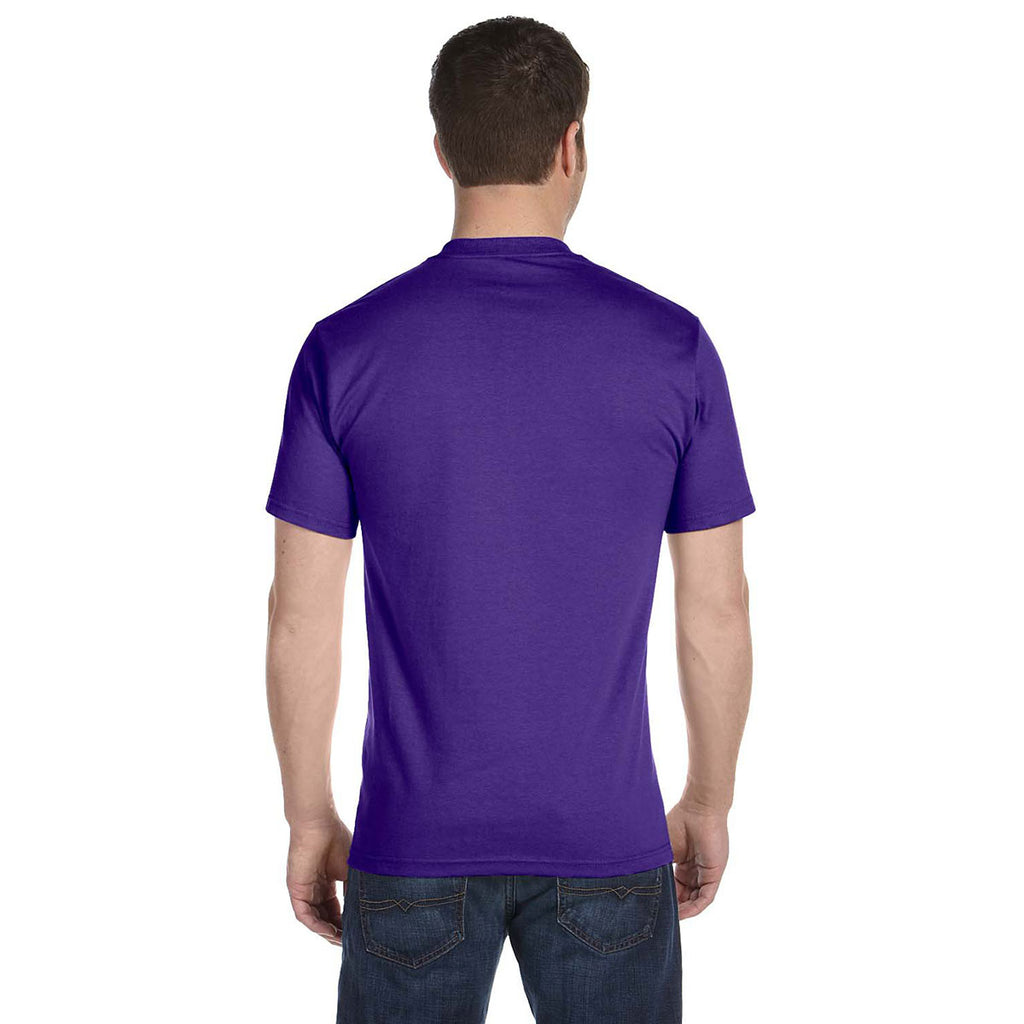 Hanes Men's Purple 5.2 oz. ComfortSoft Cotton T-Shirt