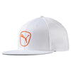 Puma Golf White/Vibrant Orange Cat Patch 2.0 Snapback Cap