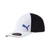 Puma Golf White/Surf the Web Blue Performance Mesh Flexfit Cap