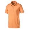 Puma Golf Men's Vibrant Orange S/S Tailored Microstripe Golf Polo
